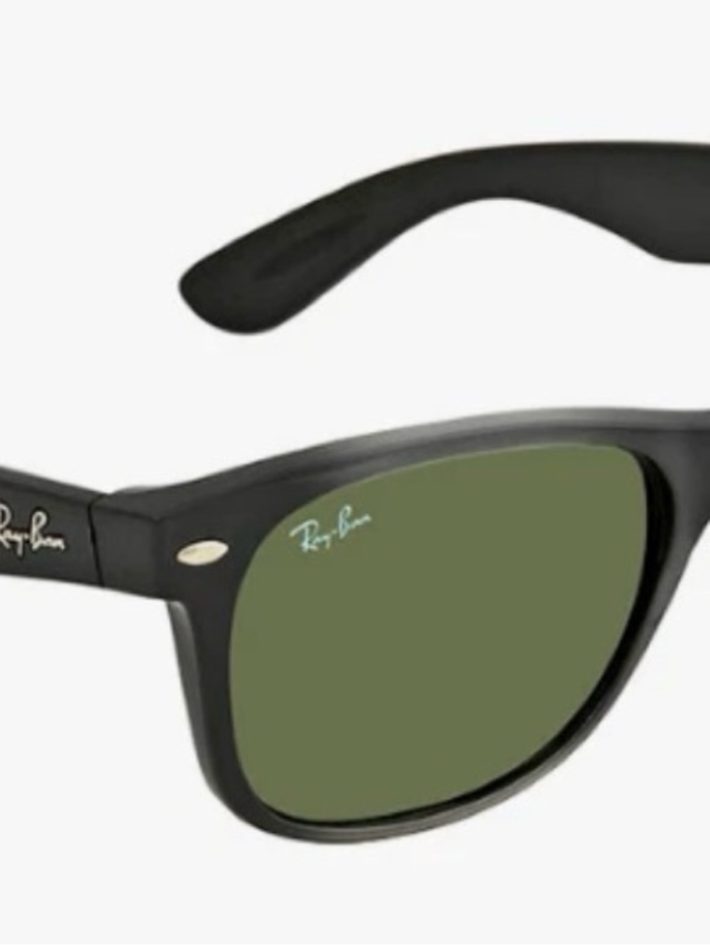 Ray-Ban New Wayfarer Polished Black/G-15 Green  Sunglasses RB2132 901L 55-18-145